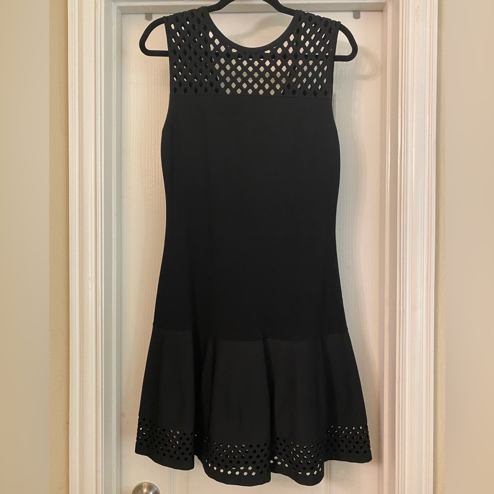 SOLD Authentic Fendi Perforated Dropped Waist Dress